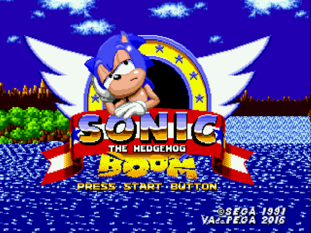 Sonic 1 Boomed Title Screen